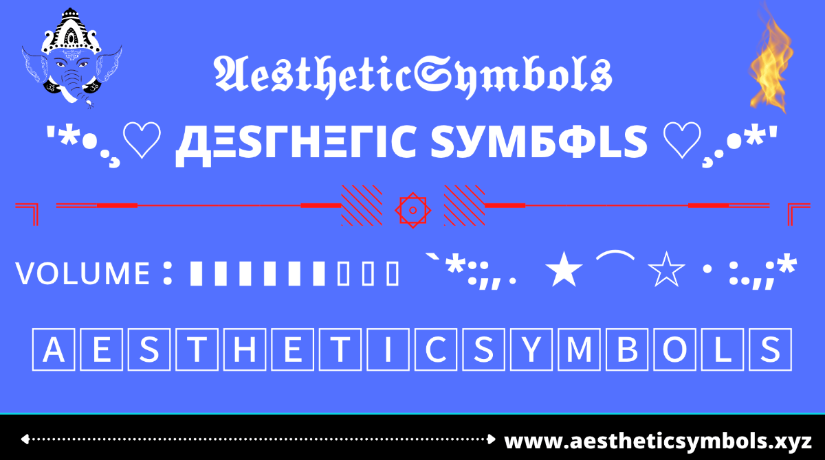 Aesthetic Symbols ⚡ '•.¸♡ ДΞSΓHΞΓIC SУMБФLS ♡¸.•'